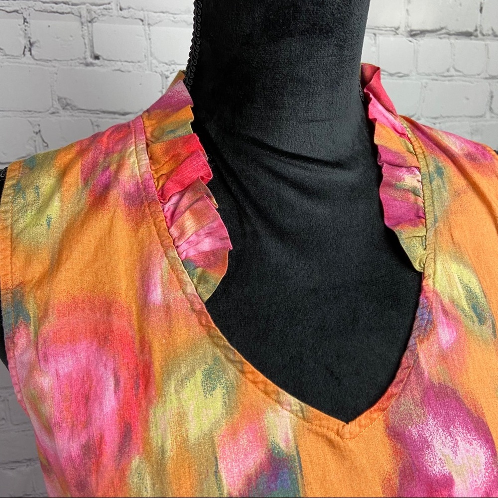 J. Crew Factory Floral Ruffle Tank - Picture 4 of 8